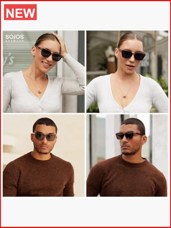 Retro Rounded Square Polarized Sunglasses with UV400 Protection Light Weight main image 5